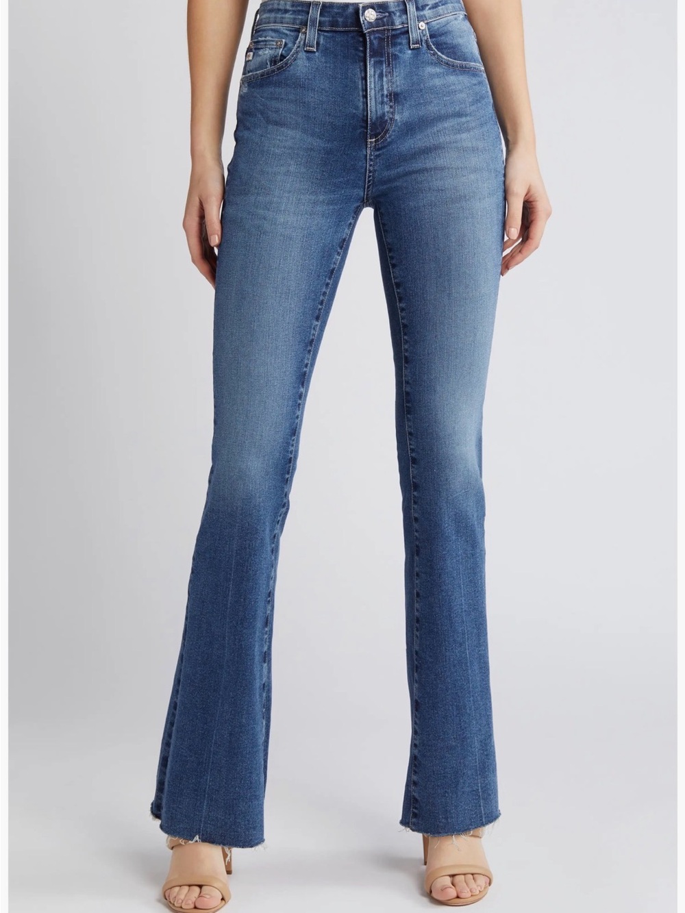 Adriano Goldschmied AG Farrah Boot Jeans High Rise Fit 29 x 32 Medium Wash Blue